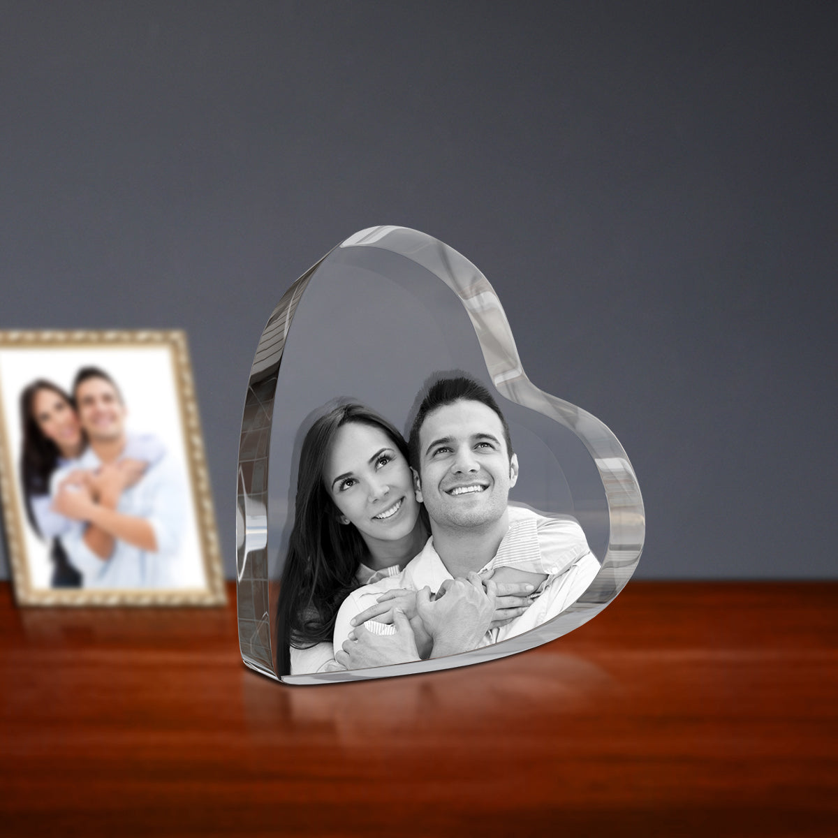 2D Crystal Photo Keychain - Rectangle Doel Crystals