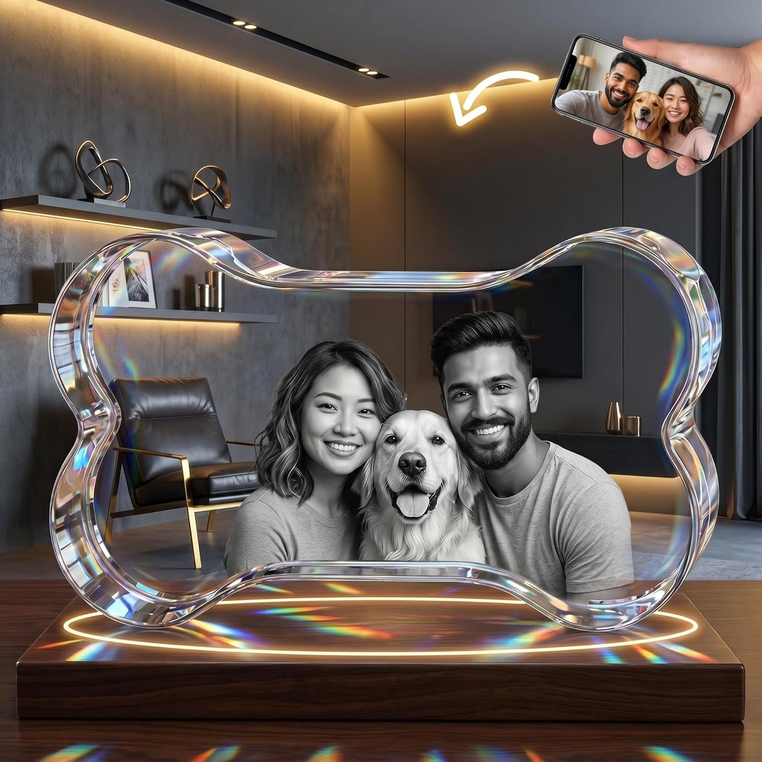 2D Crystal Pet Bone