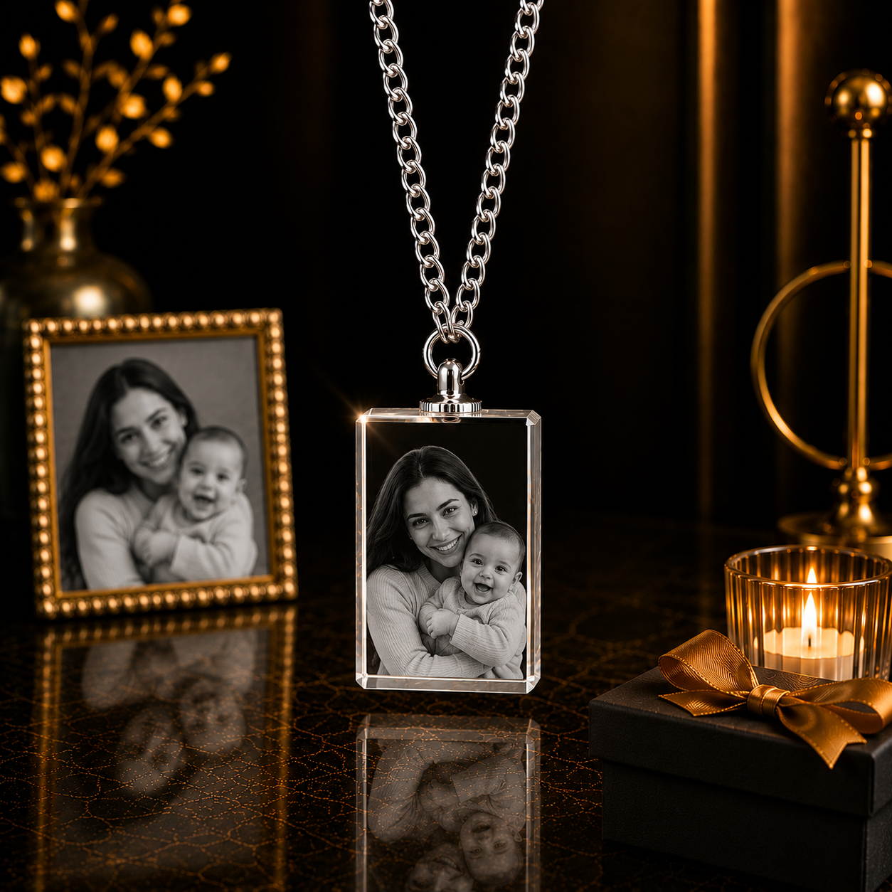 Necklace Rectangle 3D