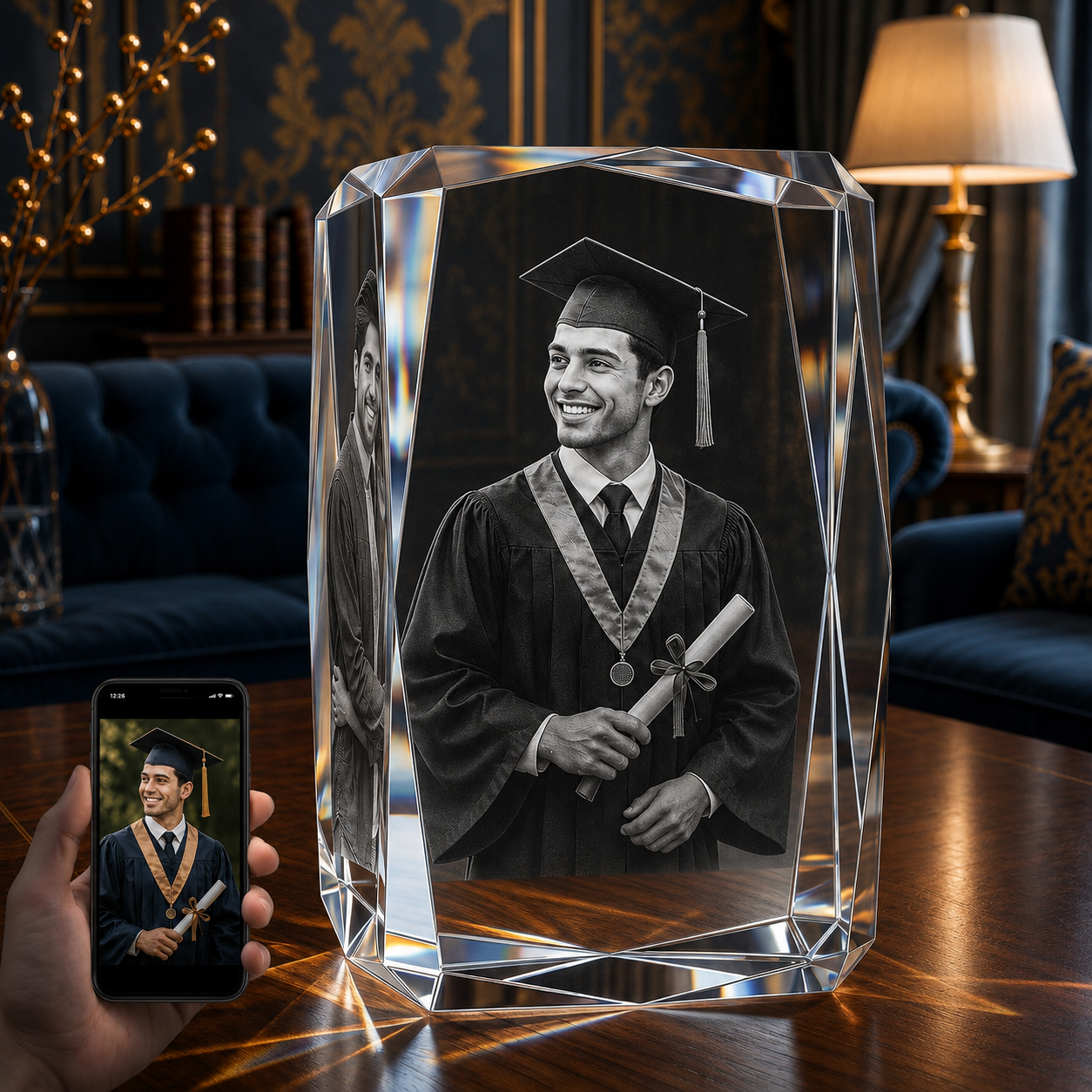 3D Crystal Engraving - Rectangle