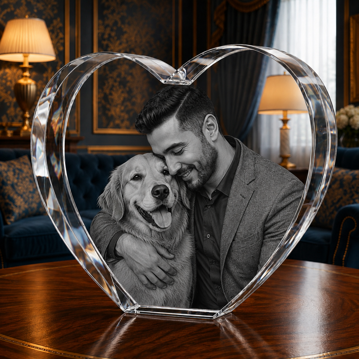 3D Crystal Engraving - Heart