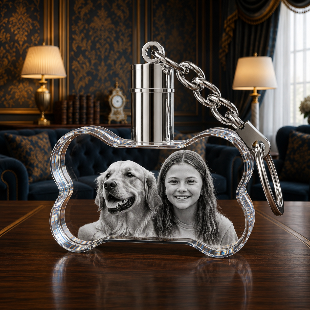 3D Keychin Pet Bone