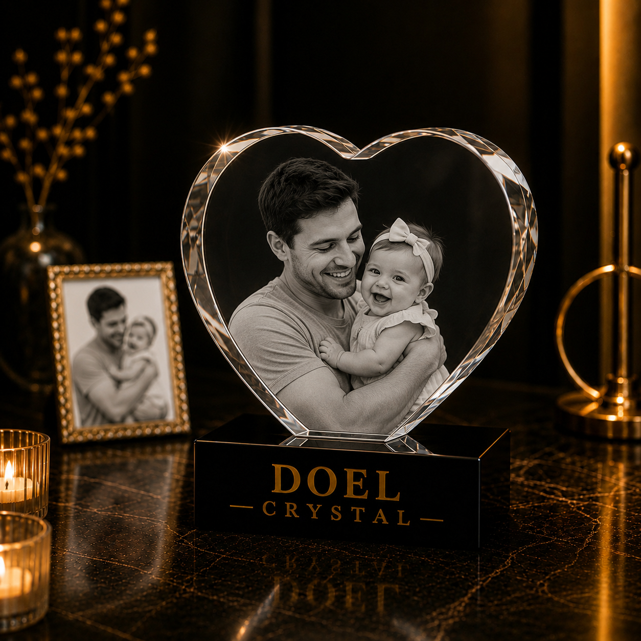 3D Crystal Engraving - Heart