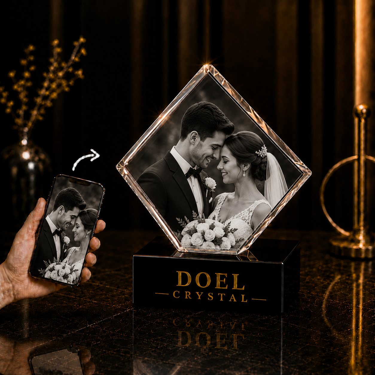 3D Crystal Engraving - Diamond