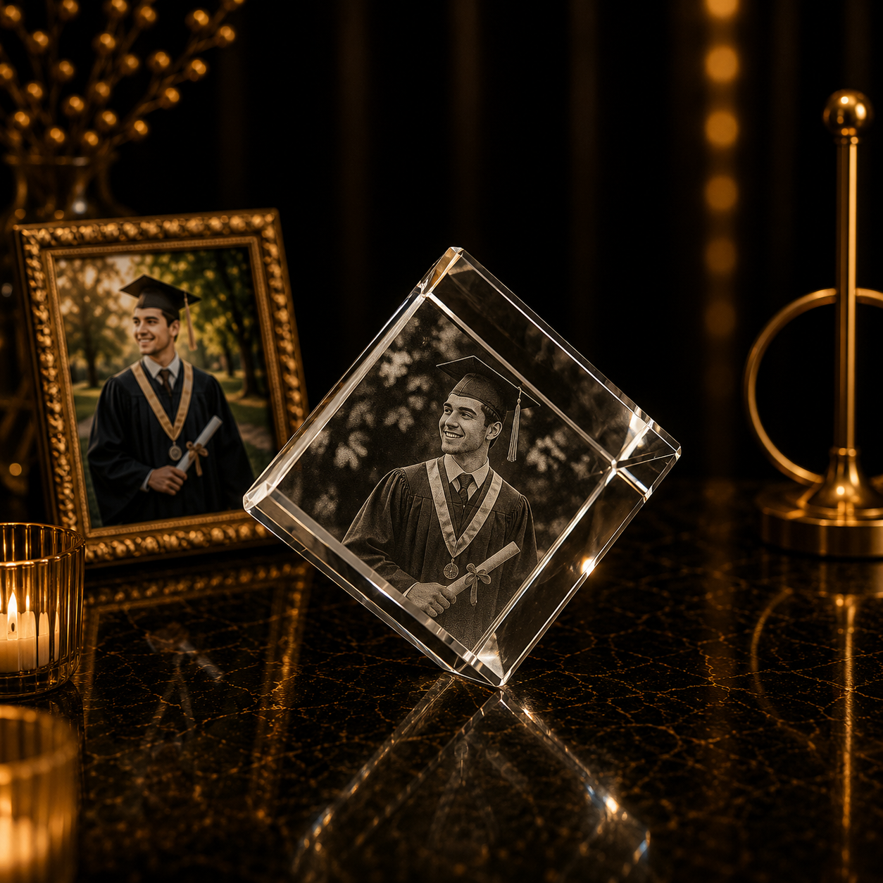 3D Crystal Engraving - Diamond