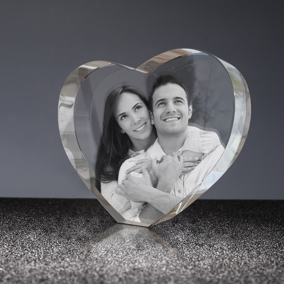 3D Crystal Engraving - Heart doelcrystals
