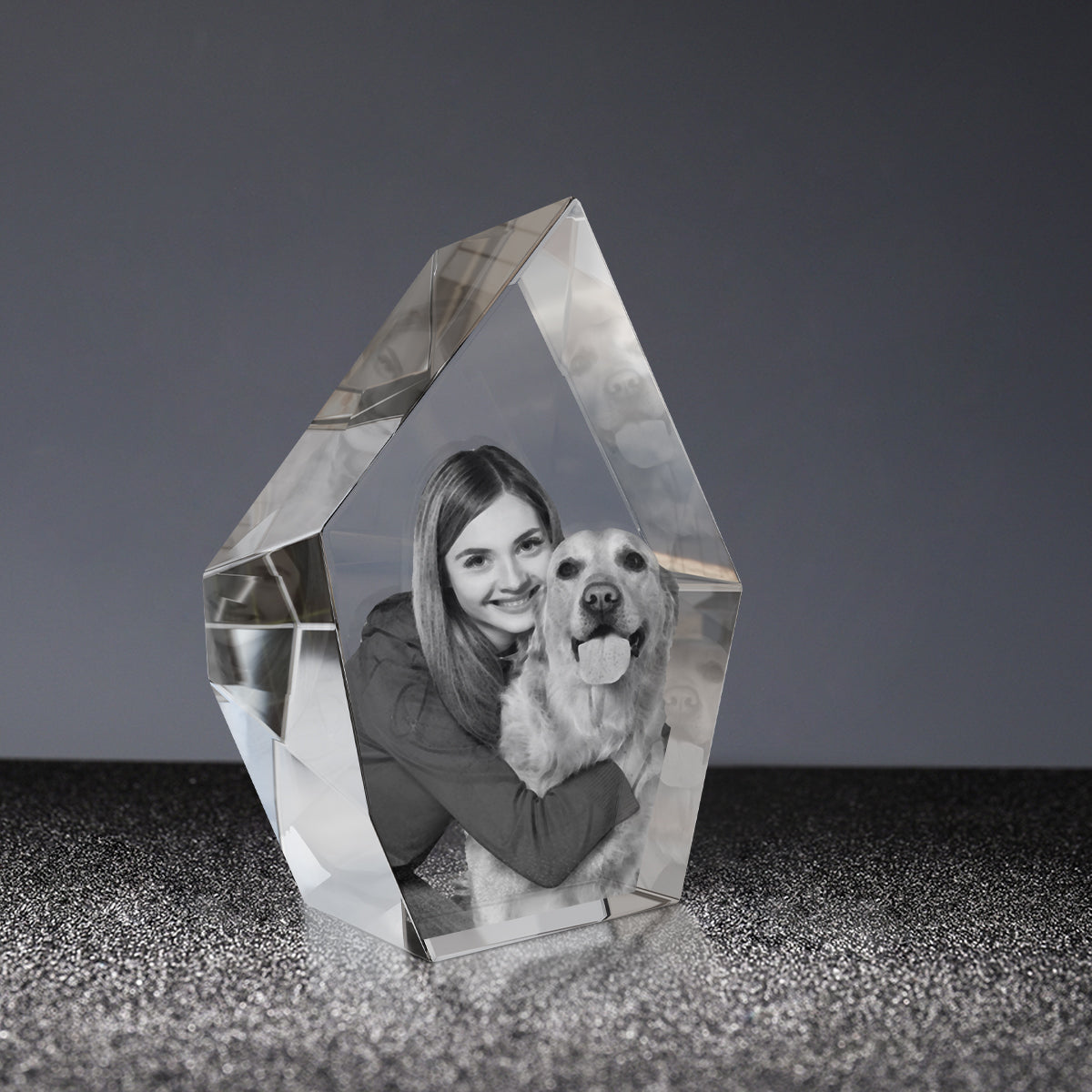 3D Engraving Crystal - Prestige Hexagon Doel Crystals