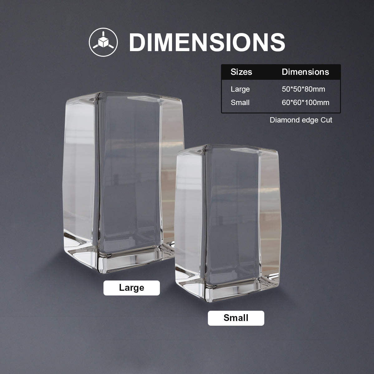 3D Crystal Engraving - Rectangle Doel Crystals