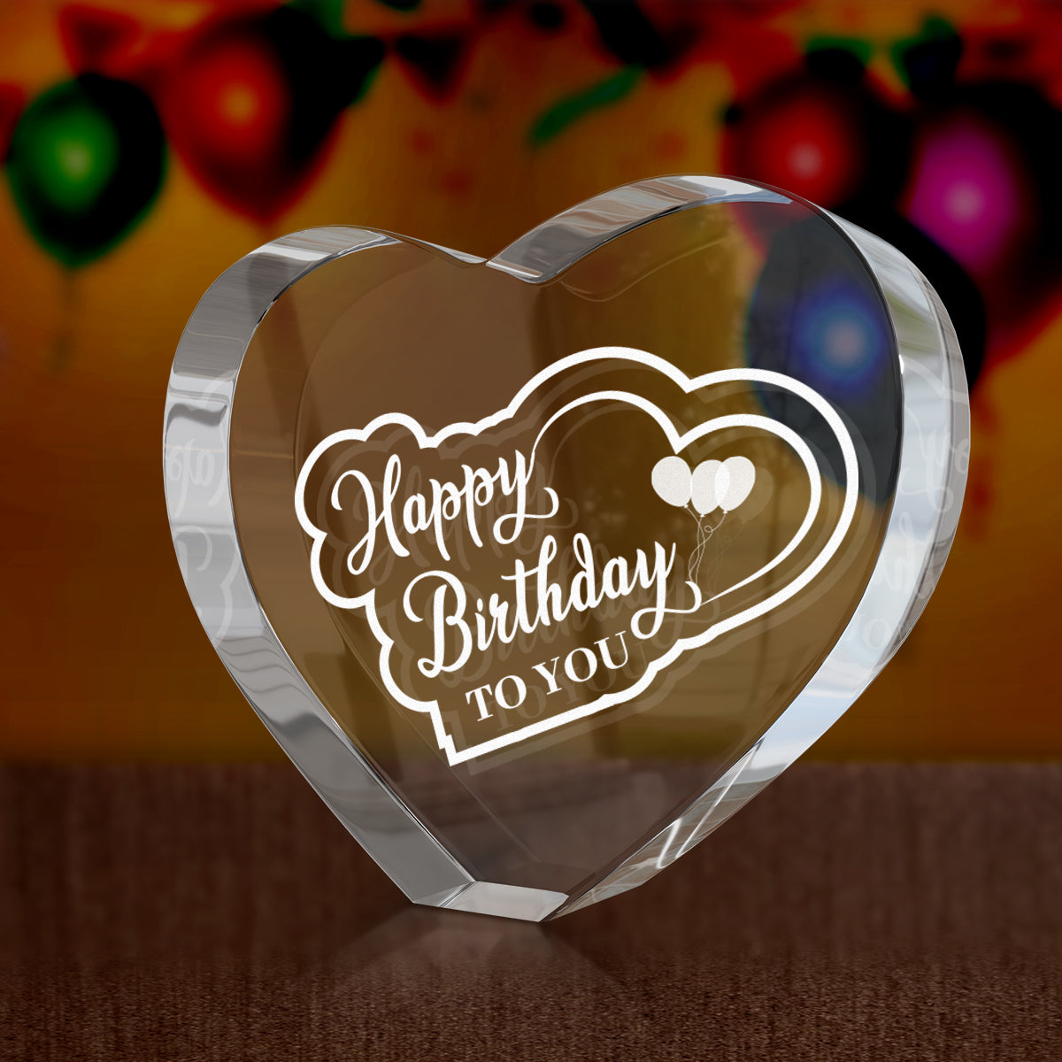3D Crystal Engraving - Heart for Birthday gift doelcrystals