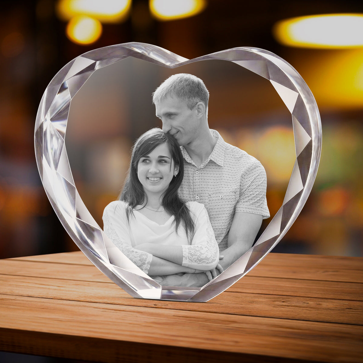 3D Crystal Edge Cut Heart