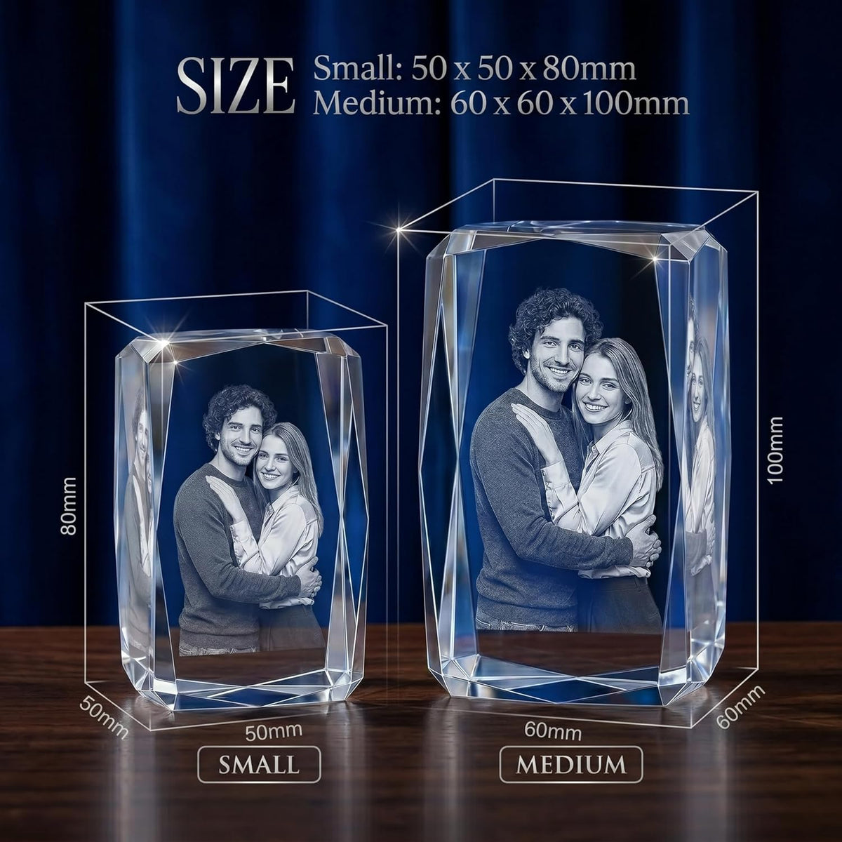 3D Crystal Engraving - Rectangle