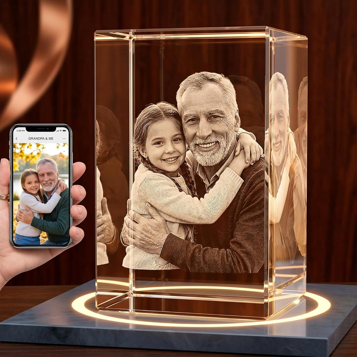 3D Crystal Engraving Blank Block - Rectangle