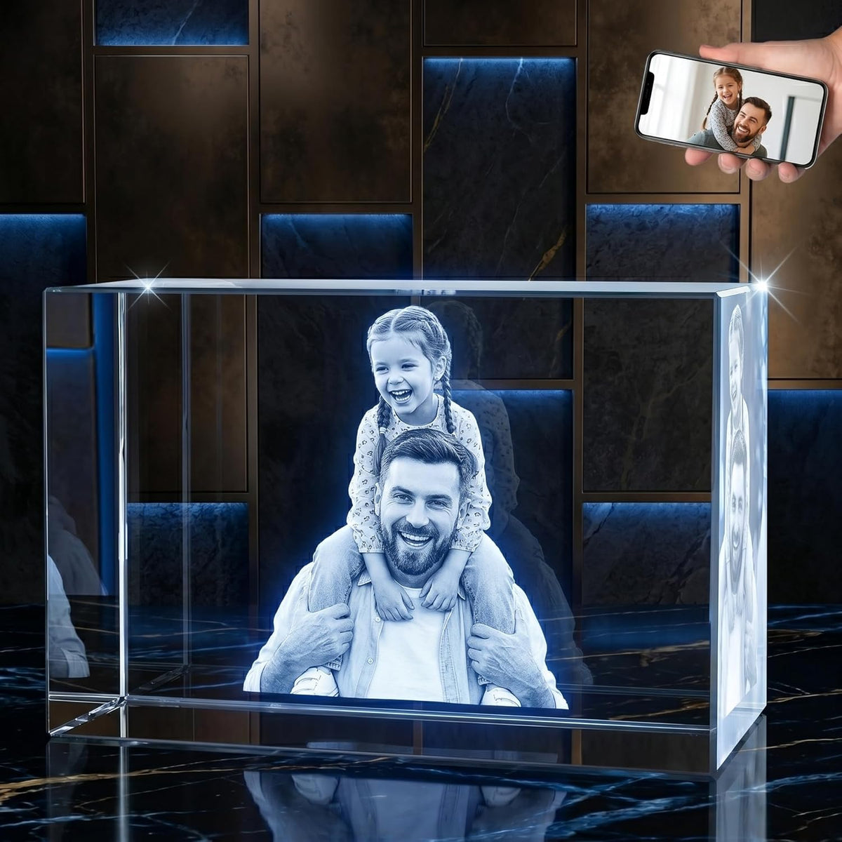 3D Crystal Photo Frame - Rectangle