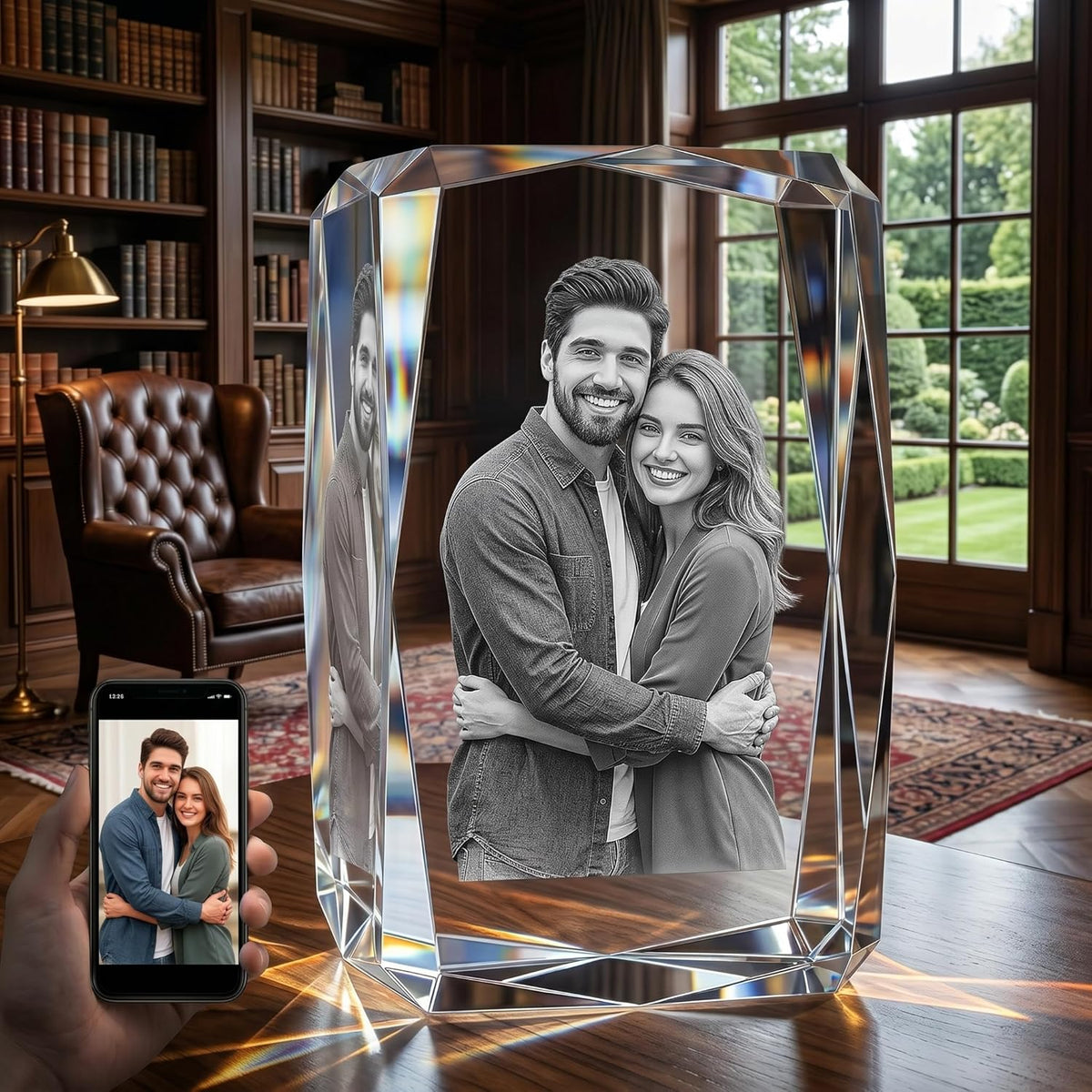 3D Crystal Engraving - Rectangle