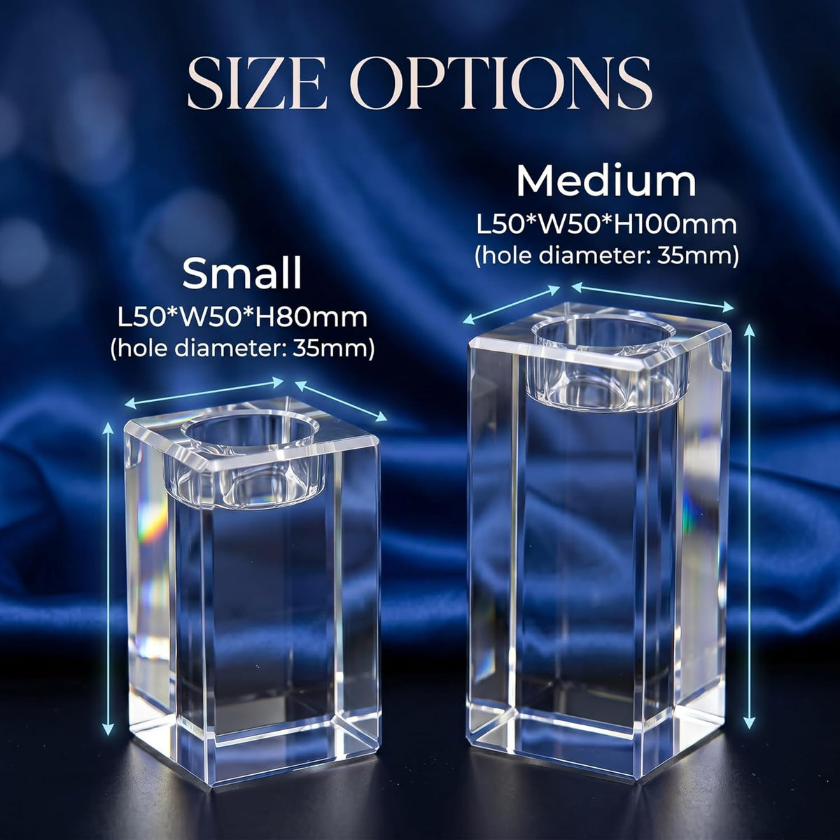 3D Crystal Engraving - Candle Holder