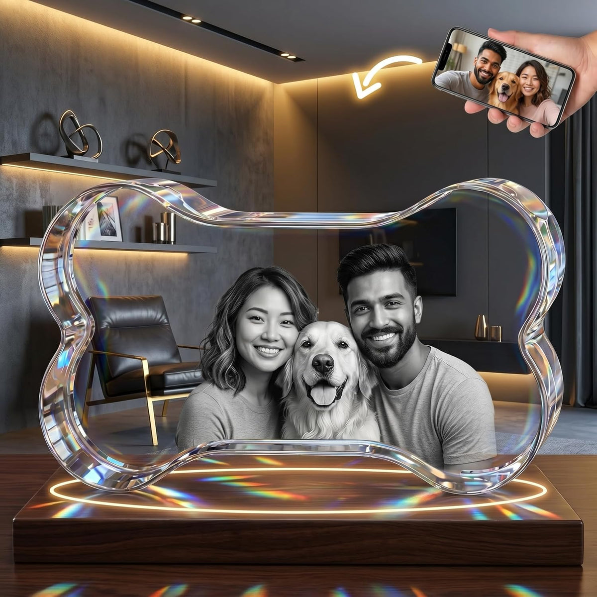 2D Crystal Pet Bone