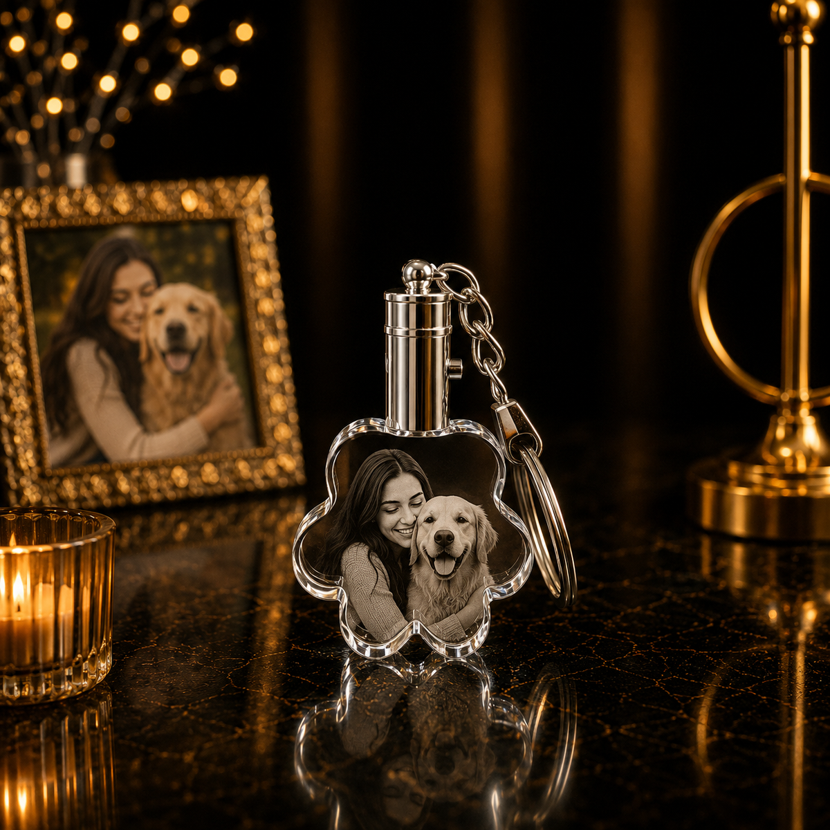 Keychain Pet Paw 3D