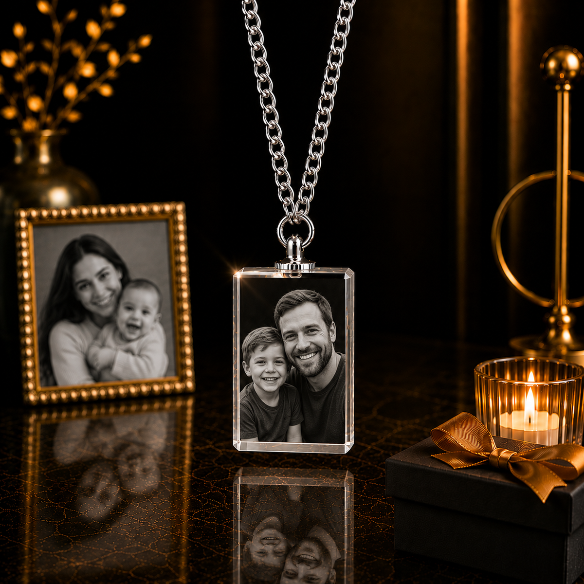 Necklace Rectangle 3D