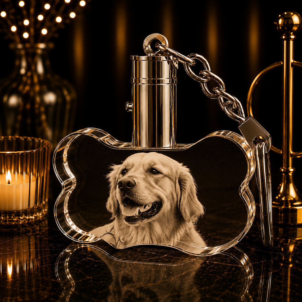 3D Keychin Pet Bone