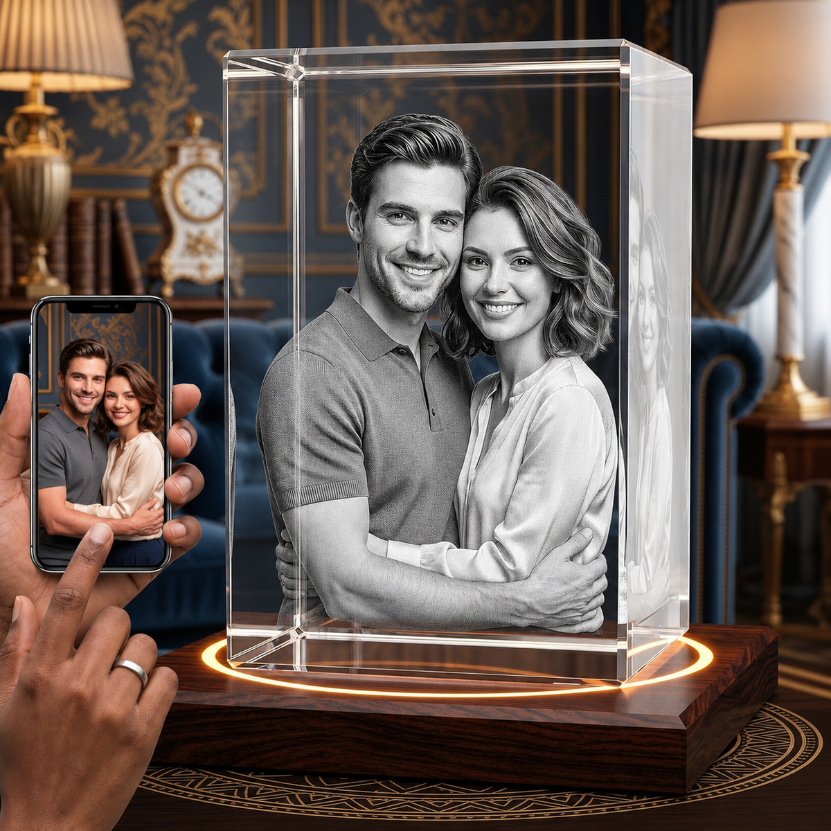 3D Crystal Engraving Blank Block - Rectangle
