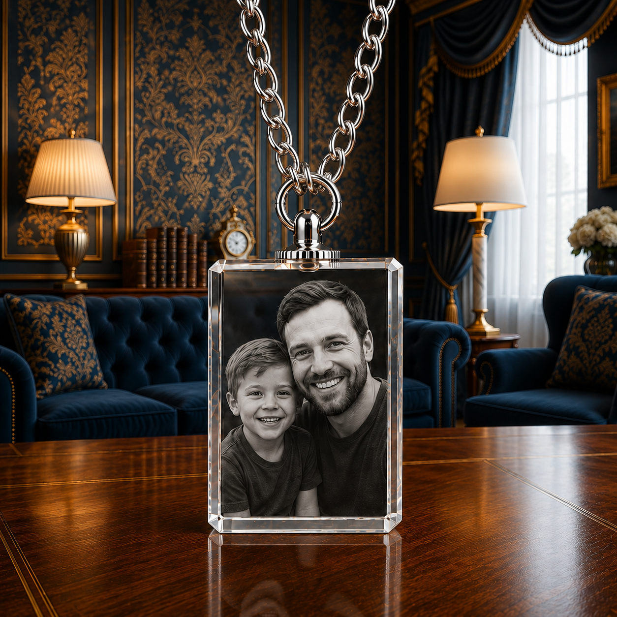 Necklace Rectangle 3D