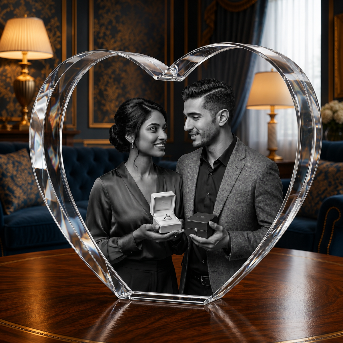 3D Crystal Engraving - Heart