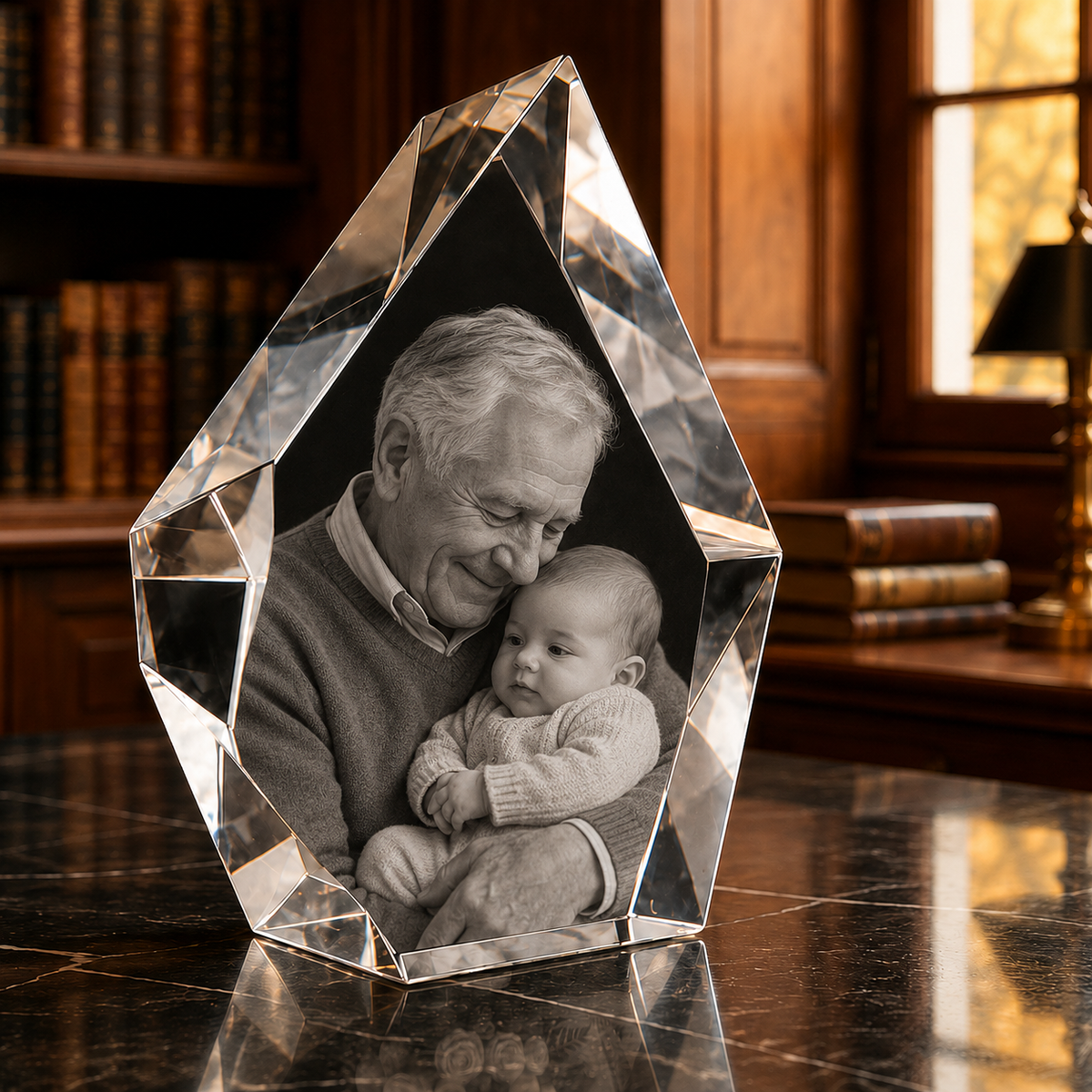 Engraving 3D Crystal - Prestige Hexagon