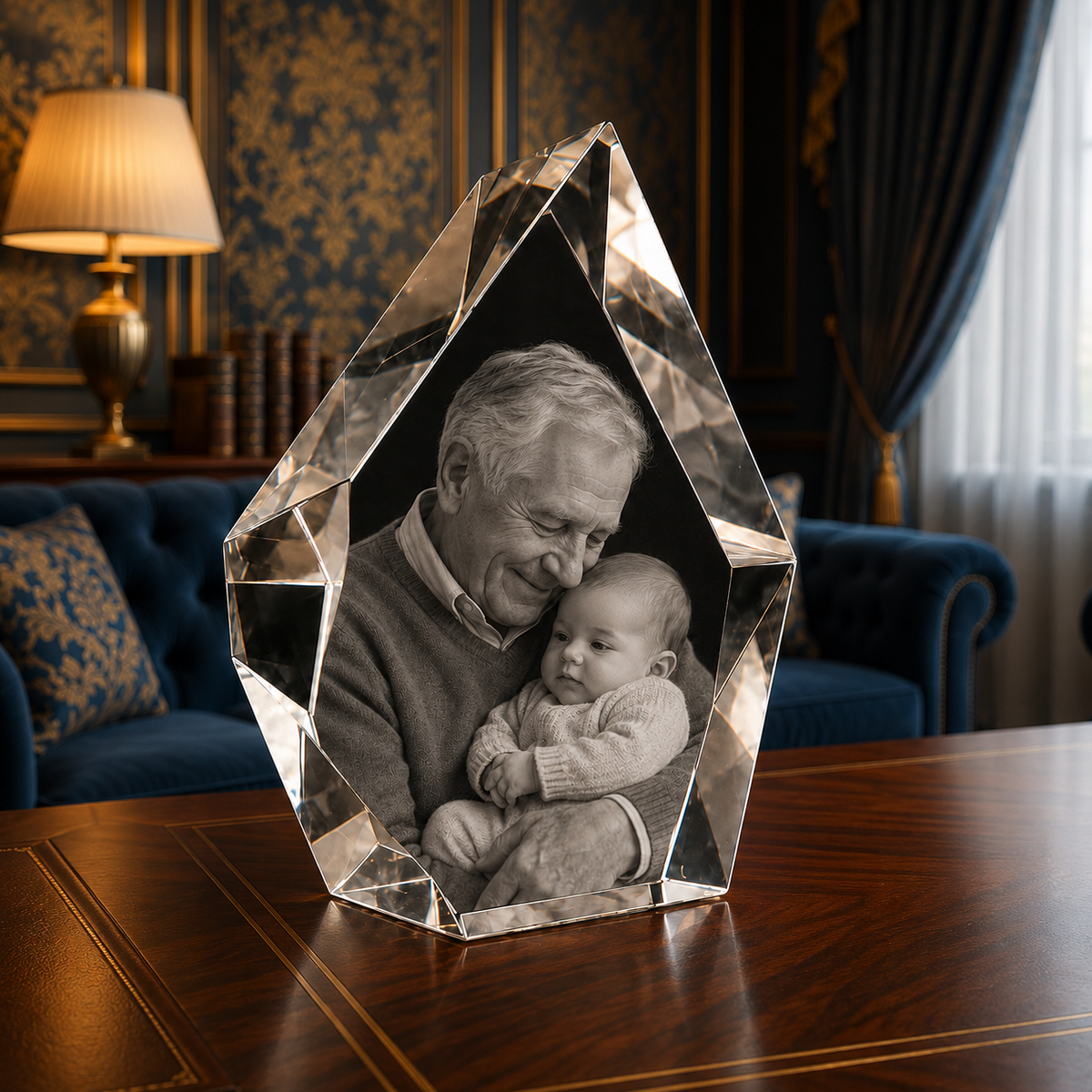 Engraving 3D Crystal - Prestige Hexagon