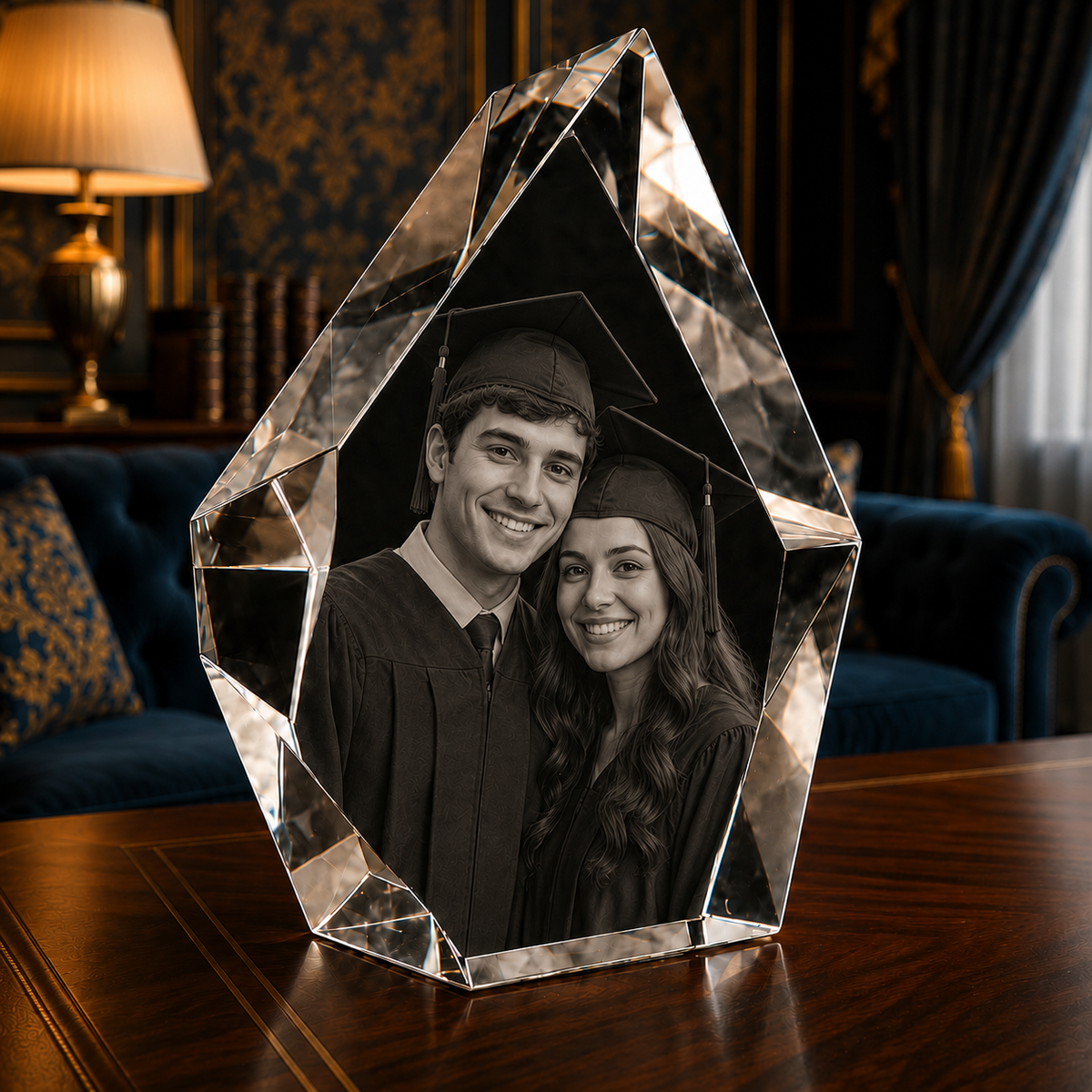 Engraving 3D Crystal - Prestige Hexagon