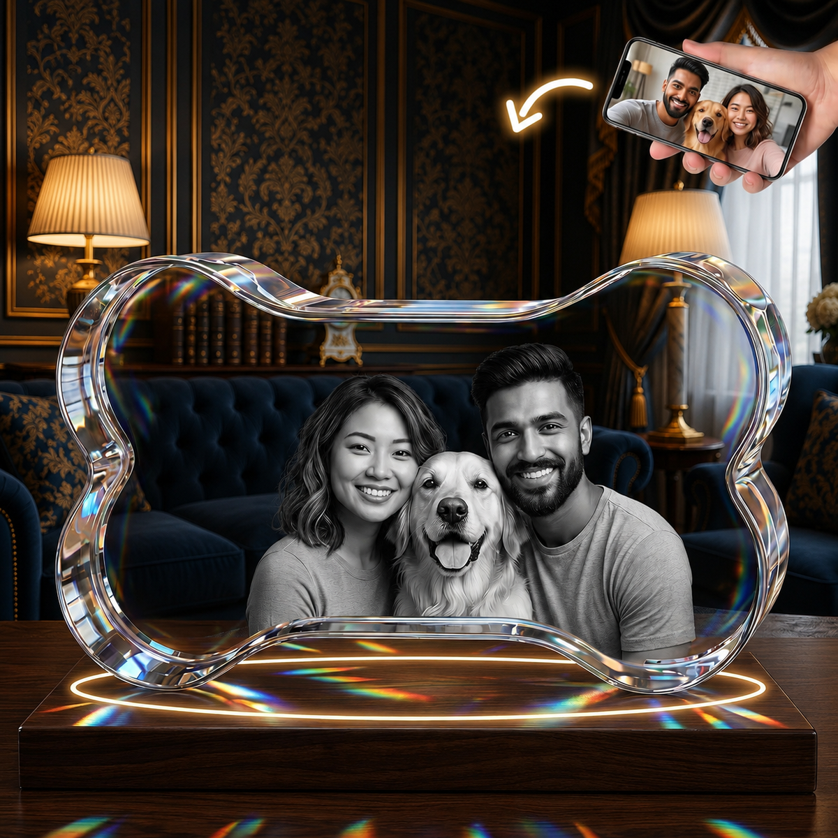 2D Crystal Pet Bone