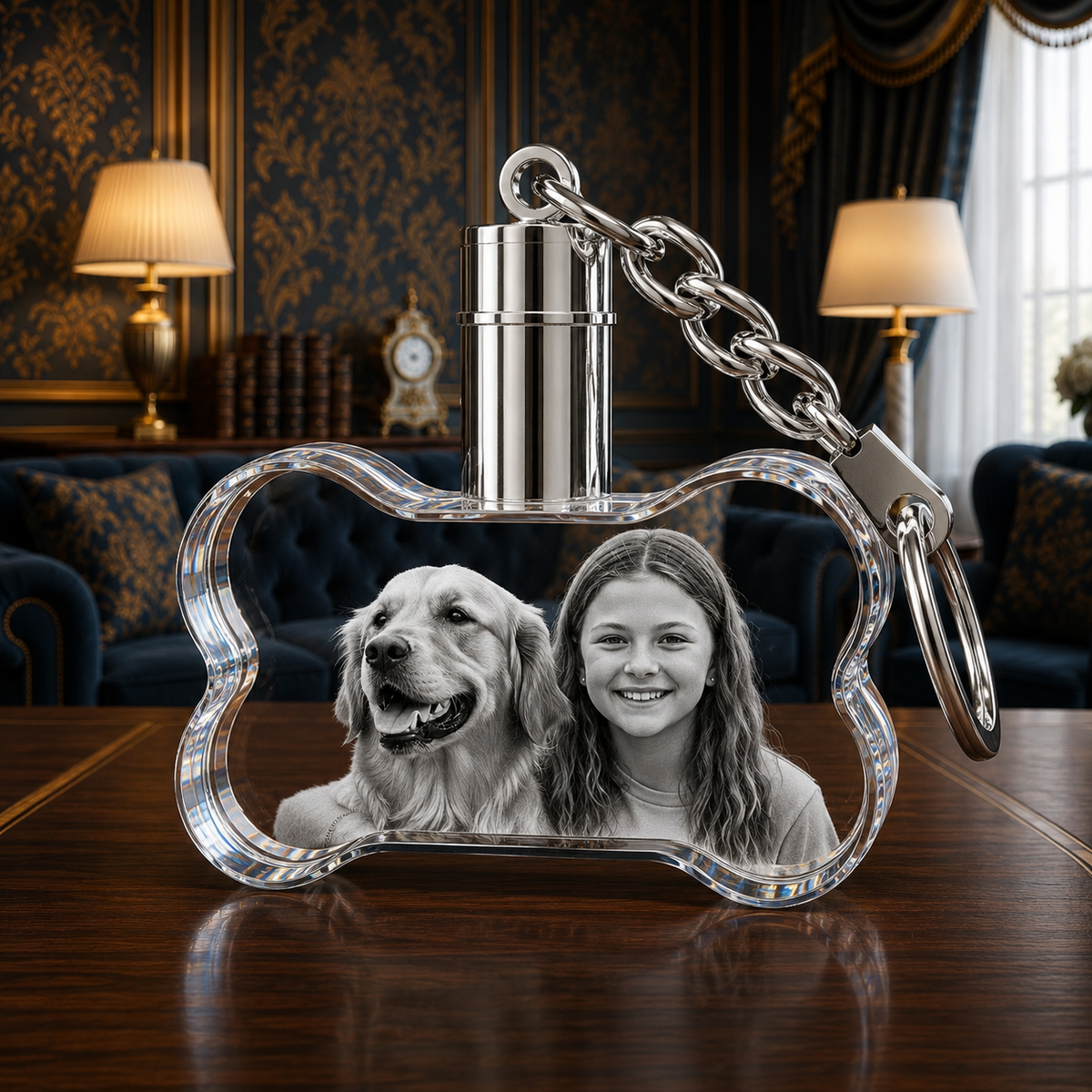 3D Keychin Pet Bone
