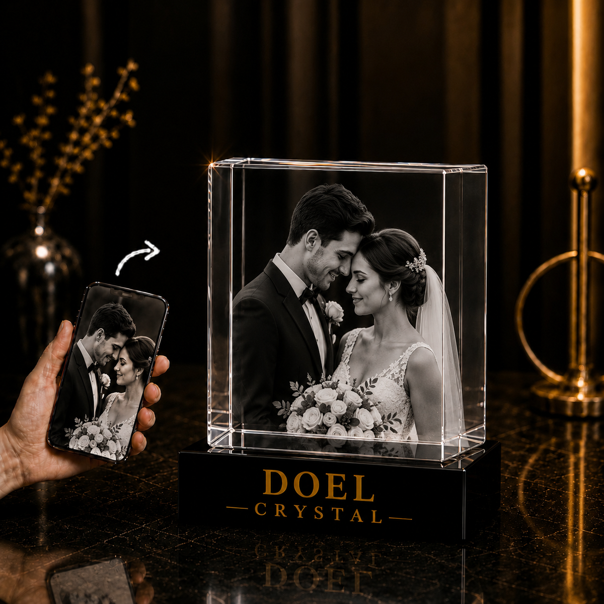 3D Crystal Engraving Blank Block - Rectangle