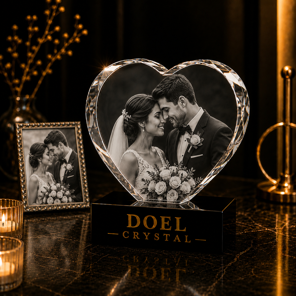 3D Crystal Engraving - Heart