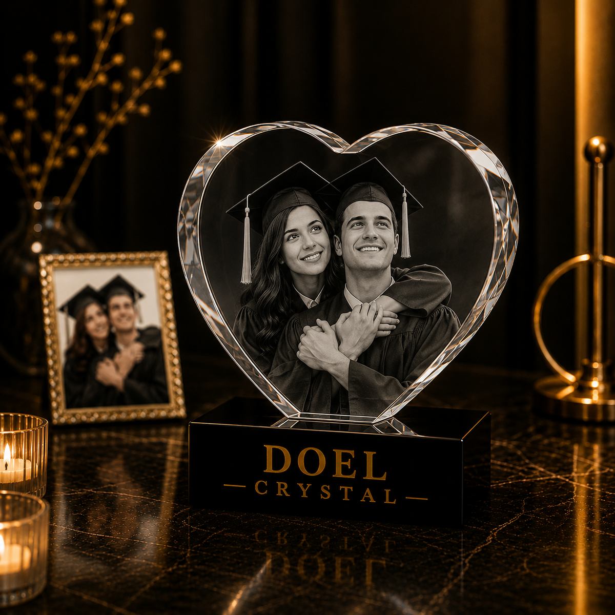 3D Crystal Engraving - Heart