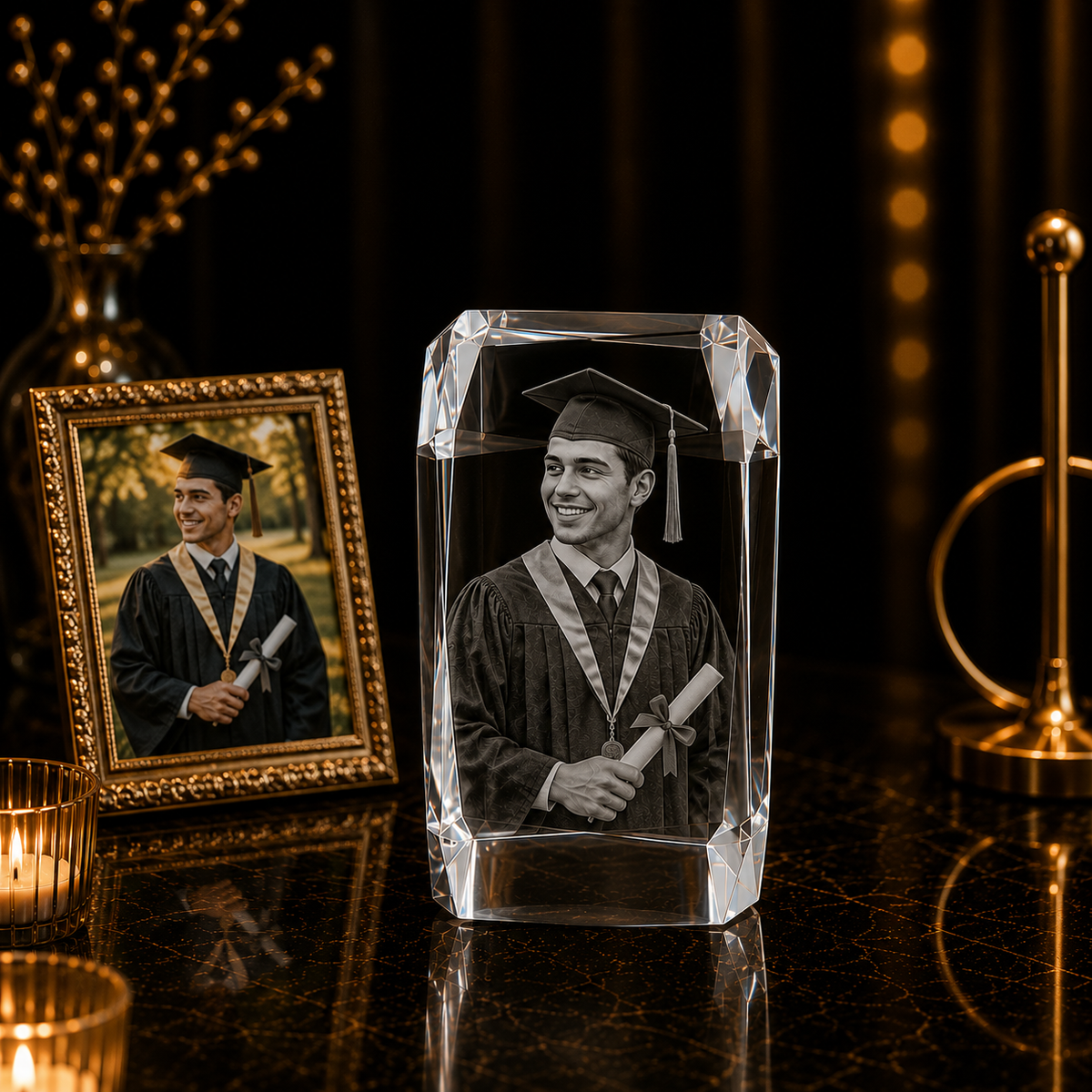 3D Crystal Engraving - Rectangle