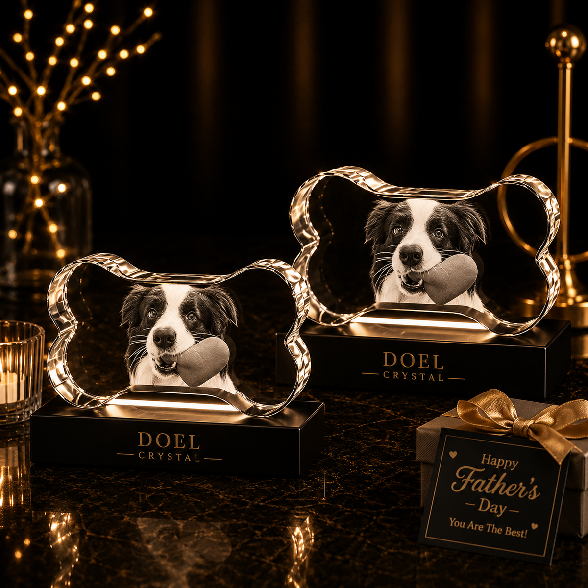 3D Crystal Pet Bone