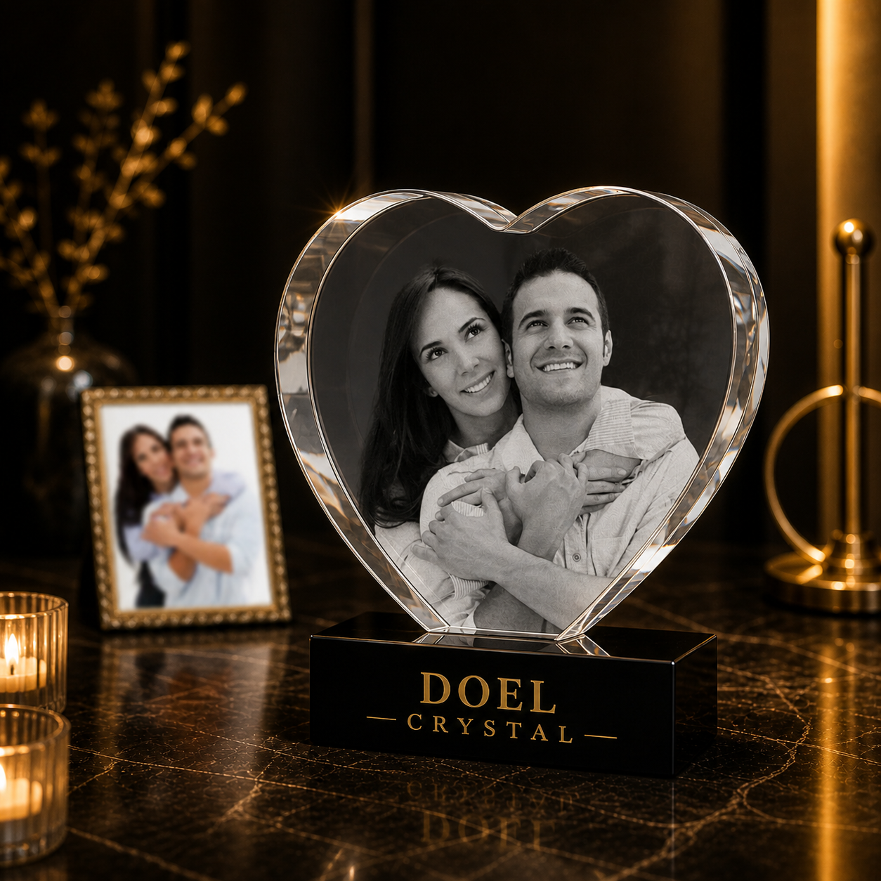 3D Crystal Engraving - Heart