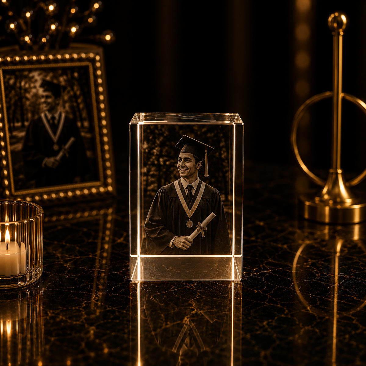 3D Crystal Engraving Blank Block - Rectangle