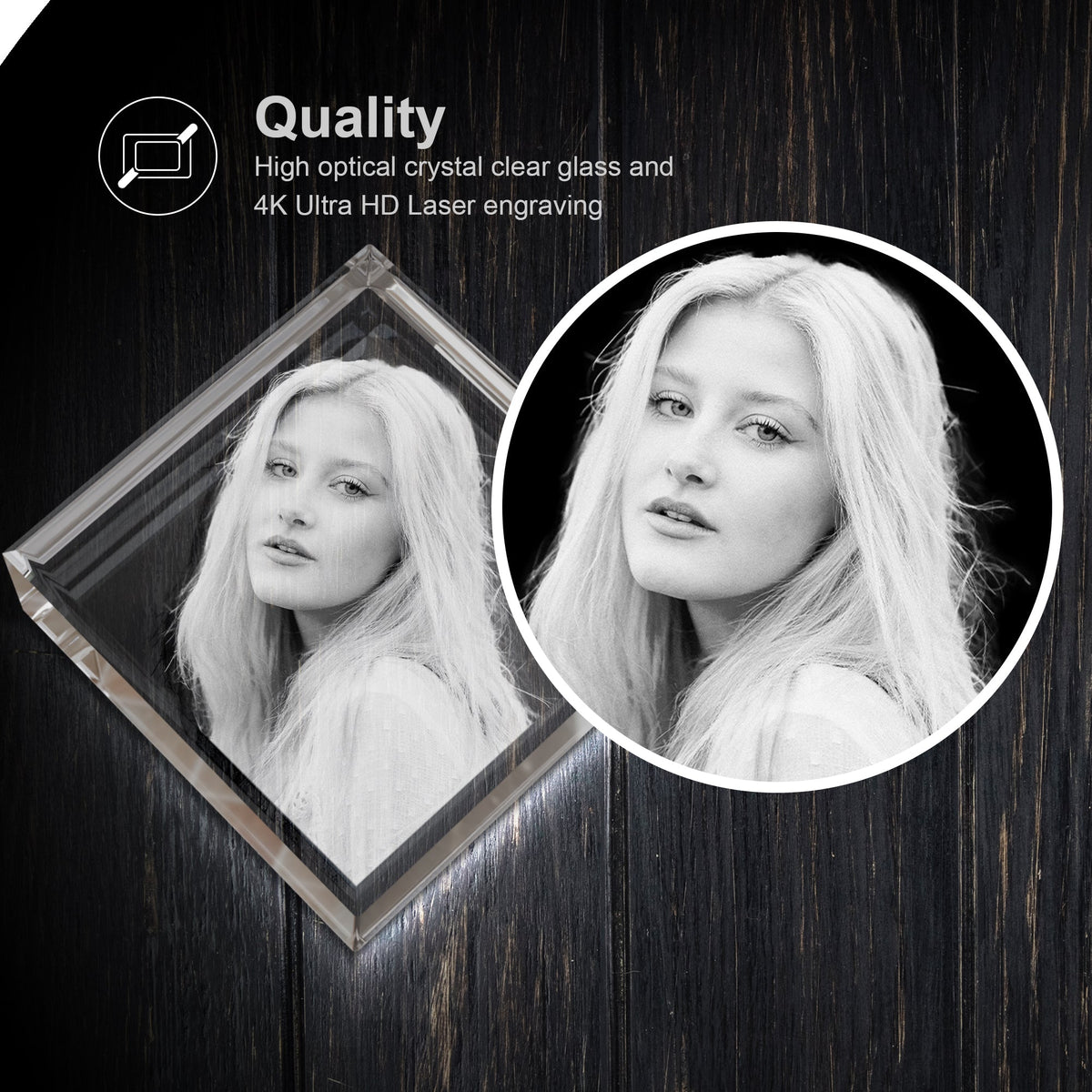 3D Crystal Engraving - Diamond Doel Crystals