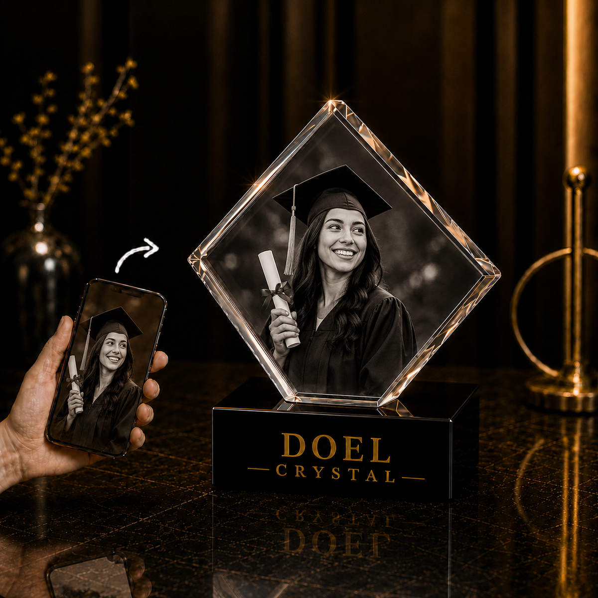 3D Crystal Engraving - Diamond